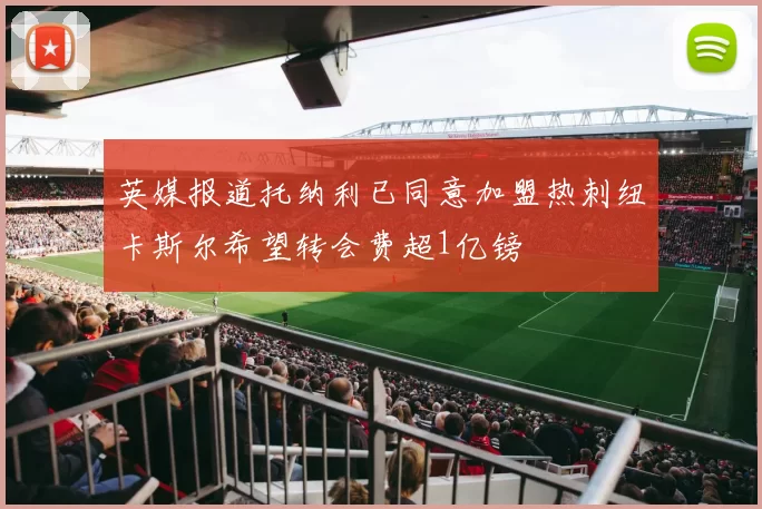 英媒报道托纳利已同意加盟热刺纽卡斯尔希望转会费超1亿镑
